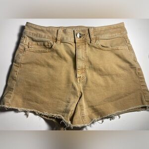 American Eagle gold high rise shorts
